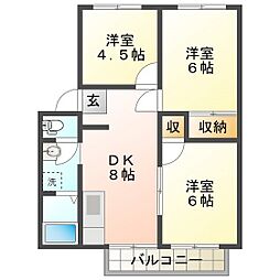 ハイツ奥山 B 2階/201