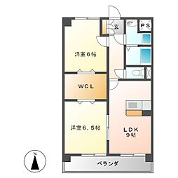 マジェスティ 2LDKの間取図画像