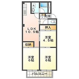 ハイツ笹川 3LDKの間取図画像