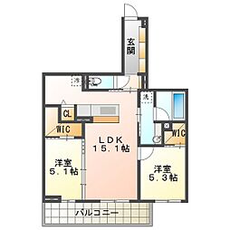 ディーソルビア中川原 2階