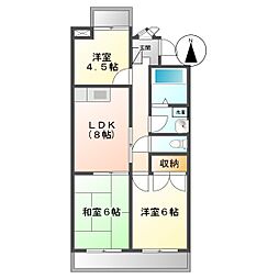 ウノモリックス 3LDKの間取図画像