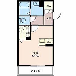 ソフィア ワンルームの間取図画像