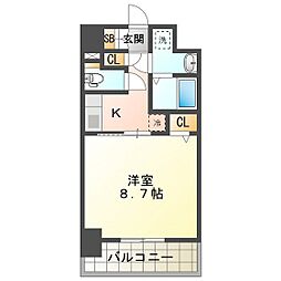 S-RESIDENCE四日市安島aloggio 1Kの間取図画像