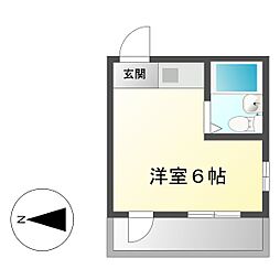 シティライフ四日市 ワンルームの間取図画像