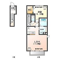 レガーメ三ツ谷 201 ｜ 三重県四日市市三ツ谷町（賃貸アパート1LDK・2階・50.82㎡） その2