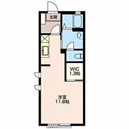 Ｓｉｎｃｅｒｏ B 1階ワンルームの間取り