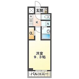 WillDo四日市白須賀 1Kの間取図画像
