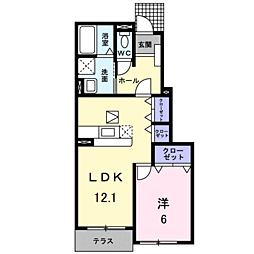ステラK2 1LDKの間取図画像