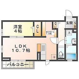 フォルトゥーナ　ヒロ 3階1SLDKの間取り