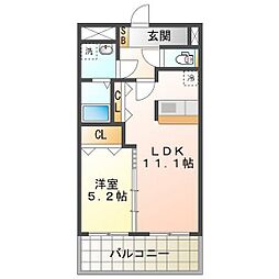 Ｍ’ｓ　ソレイユ 4階1LDKの間取り