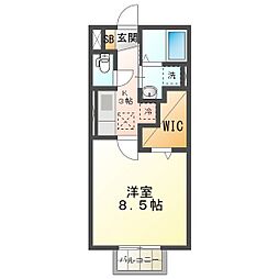 アルディーラ伊倉B 1Kの間取図画像