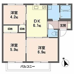 間取図画像 3DK