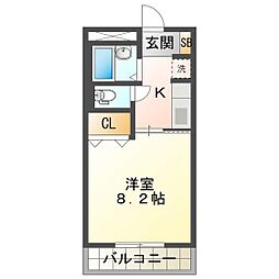間取図画像 1K