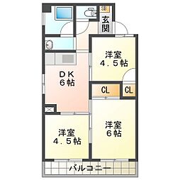 プレシャスビル 3DKの間取図画像