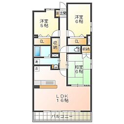 コート梅ケ丘 3LDKの間取図画像