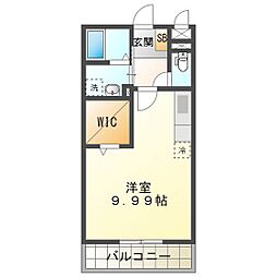 スカイ ワンルームの間取図画像