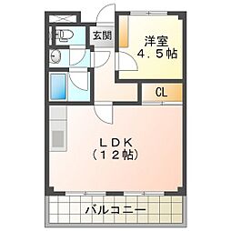 リンピアさくら 1LDKの間取図画像