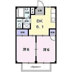 シティハイツ藤 2階/2E