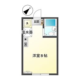 メゾン滝川 ワンルームの間取図画像