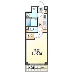 S-FORT四日市西新地 1Kの間取図画像