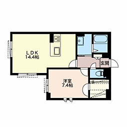 MastTown陶栄町 1LDKの間取図画像