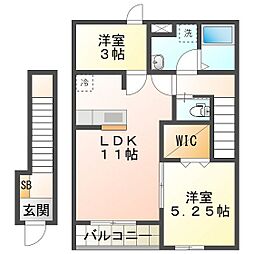 リーブルファイン大治田III 1号棟 2階/202