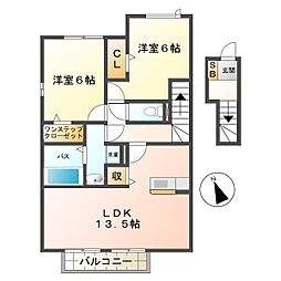 ジャルダン　Ａ 2階