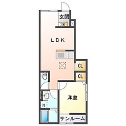 ベレッツァ鈴鹿 B棟 1階/101