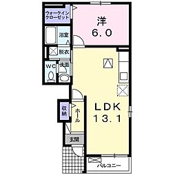 グレイスフル 1LDKの間取図画像