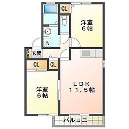 メルベーユ 2階/202