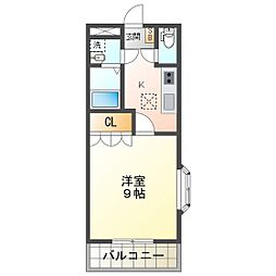 ルーミンズ・ヒル遺跡の丘 1Kの間取図画像