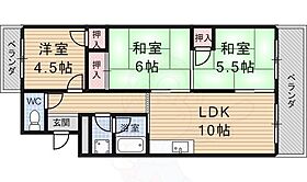 サンパレス  ｜ 京都府京都市伏見区向島善阿弥町（賃貸マンション3LDK・2階・57.97㎡） その2