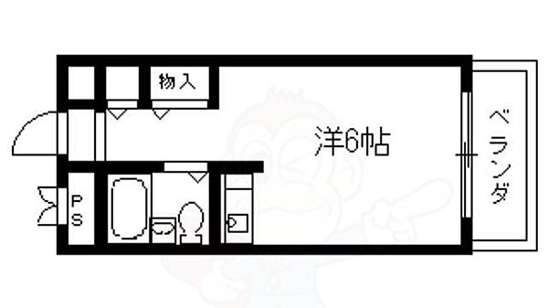 文華堂マンション ｜京都府京都市中京区大文字町(賃貸マンション1R・3階・17.28㎡)の写真 その2