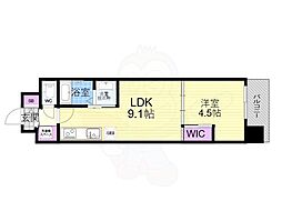 スワンズ京都東寺ガーデン 5階1LDKの間取り