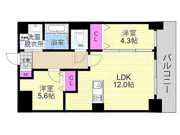 クオリア京都東山 406｜京都府京都市東山区三条通白川橋東入五軒町(賃貸マンション2LDK・4階・53.92㎡)の写真 その2