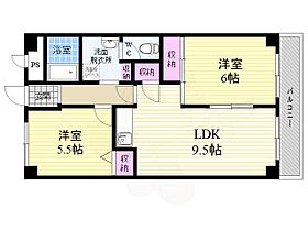 第2洛西ハイツ  ｜ 京都府京都市南区吉祥院定成町（賃貸マンション2LDK・3階・52.00㎡） その2