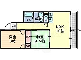 シャルム桂  ｜ 京都府京都市西京区桂北滝川町（賃貸マンション2LDK・4階・53.21㎡） その2