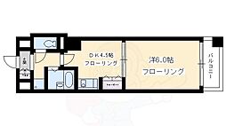 エスリード京都河原町第3 3階1DKの間取り
