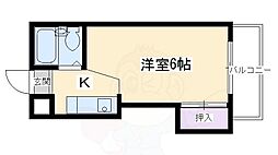 サンハイム島谷 1Kの間取図画像