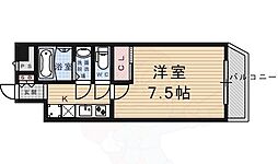 G・F二条城 1階1Kの間取り