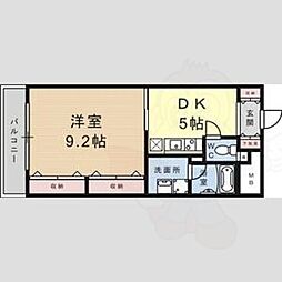 烏丸アネックス2 11階1DKの間取り