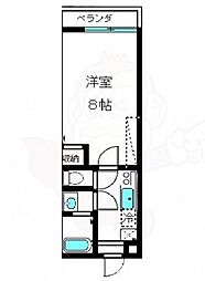 仮)フラッティ烏丸十条 3階1Kの間取り