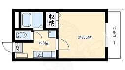サムティ上堀川 6階1Kの間取り