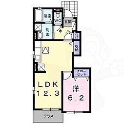 マサール哲学の道 1階1LDKの間取り