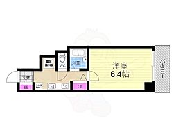 ヌフジャラン御前 8階1Kの間取り