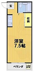 サンライフ88 3階ワンルームの間取り