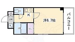 プレサンス京都二条城前 3階1Kの間取り