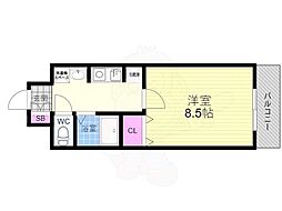 レ・タン・ドゥ・ラ・メールCK4 6階1Kの間取り