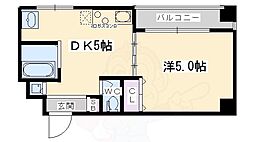 プロスペクト河原町五条 10階1DKの間取り