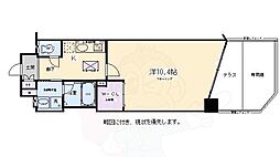 ベラジオ烏丸東 1階1Kの間取り